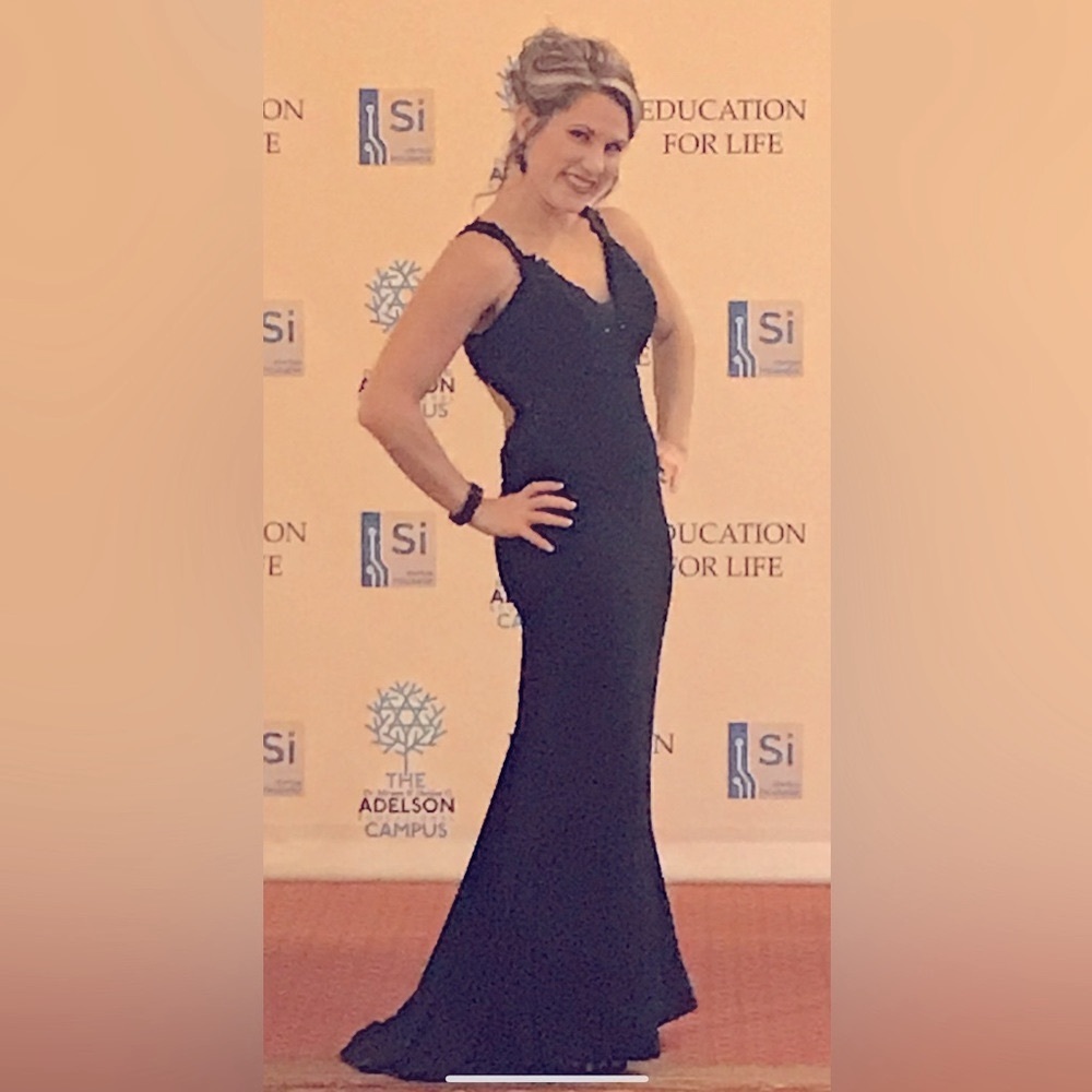 Beautiful black Faviana Glamour gown.